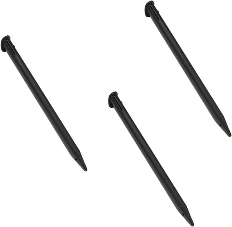 XHBTS 3 Pcs Plastic Replacement Touch Screen Stylus Pen, Compatible with Nintendo New 3DS XL, New 3DS LL (Black) - Image 1